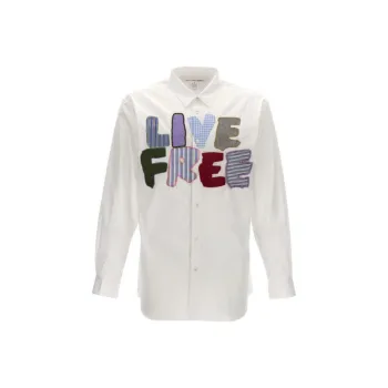 COMME DES GARCONS SHIRT Live Free Patch Long Sleeved Shirt