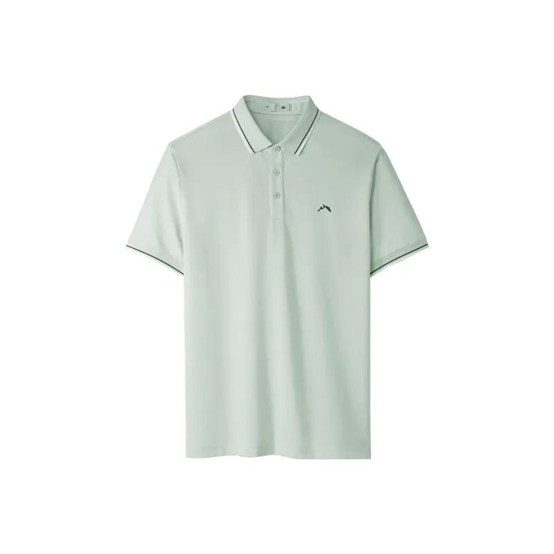 HLA The Mountain Is Not In The High Series Short Sleeved Polo Shirt Men's-14