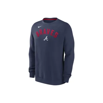 Nike MLB Collaboration Atlanta Braves Classic Sweatshirt Atlanta Braves Men's Marine Blue