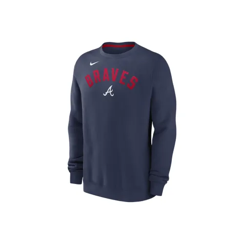 Nike MLB Collaboration Atlanta Braves Classic Sweatshirt Atlanta Braves Men's Marine Blue