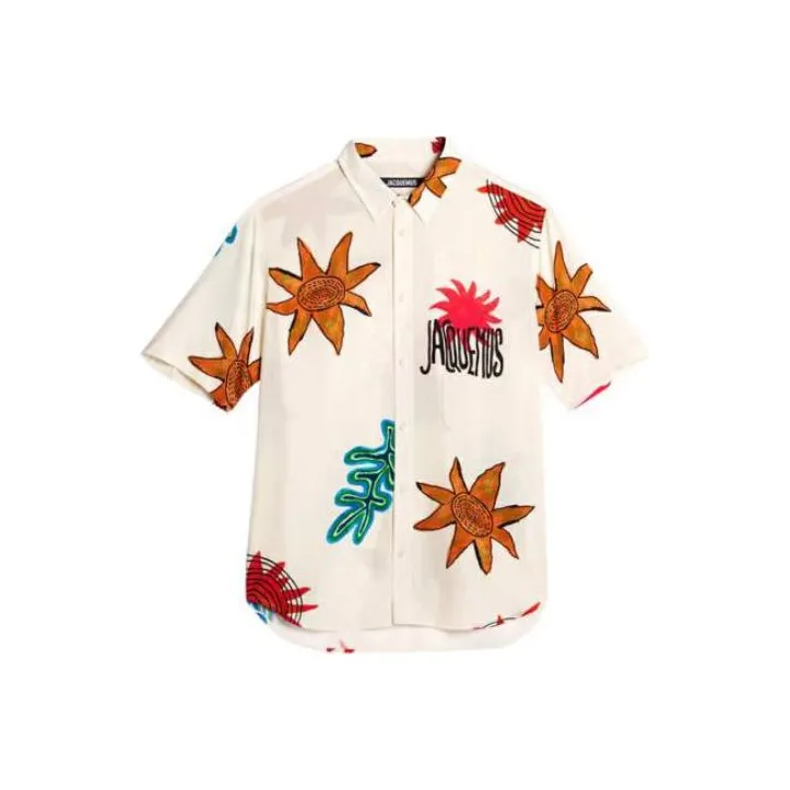Jacquemus La Chemise Melo Paisley Bandana Short Sleeve Shirt-0