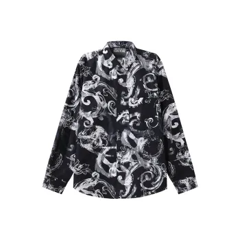 VERSACE JEANS COUTURE Shirt Men's Black White