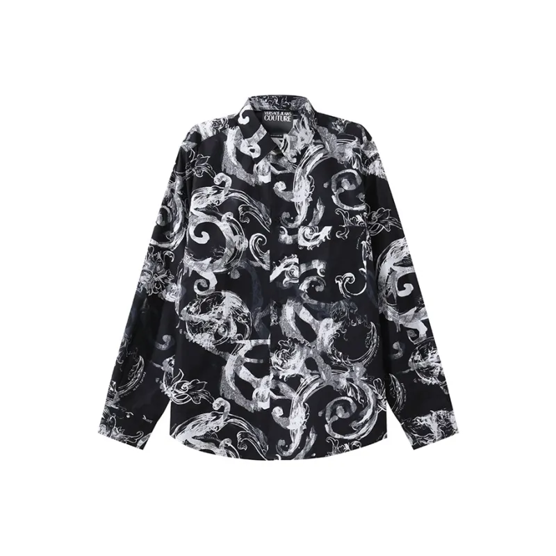 VERSACE JEANS COUTURE Shirt Men's Black White-0