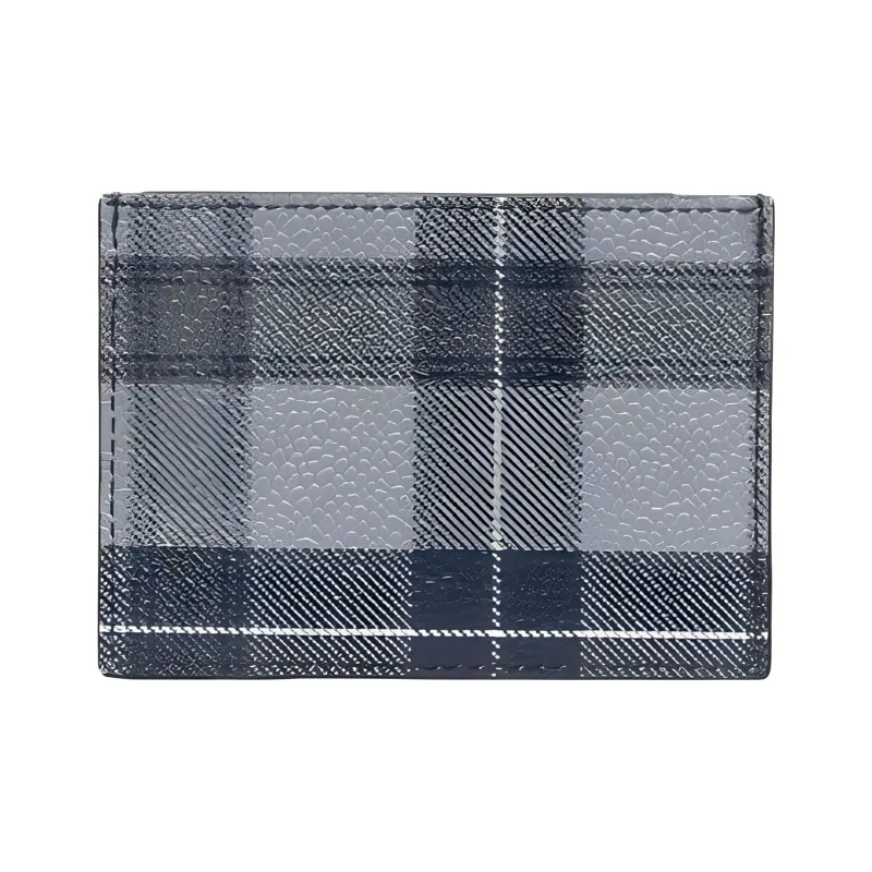 THOM BROWNE· Pebble Leather Card Holder Men's Gray-3