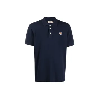 Maison Kitsune Fox patch Piqué Polo Shirt