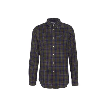 BARBOUR Shirt Men's Classic Plaid Velvet