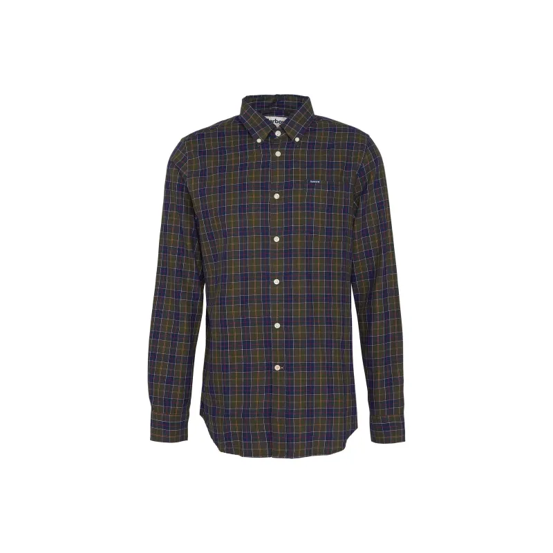BARBOUR Shirt Men's Classic Plaid Velvet-0