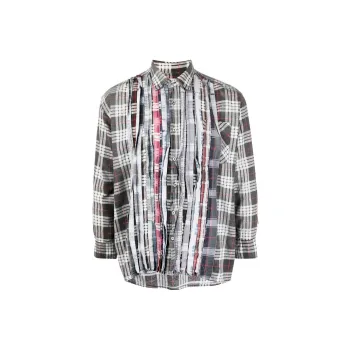 Needles Flannel Ribbon Button Down Shirt