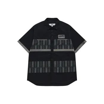 White Mountaineering X FILA FUSION Shirts Men Pitch Black