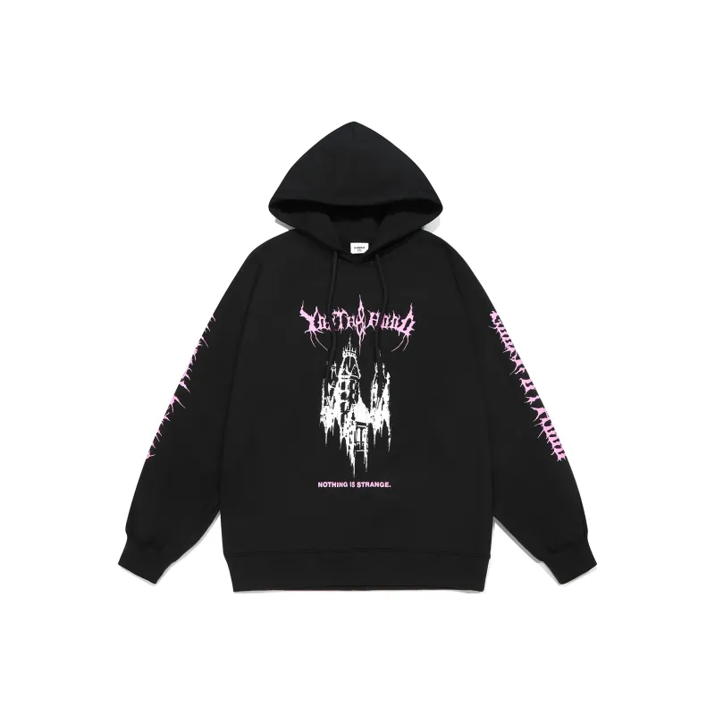 Guuka Gothic Style Heavyweight 100% Cotton Sweatshirt Unisex Black-0