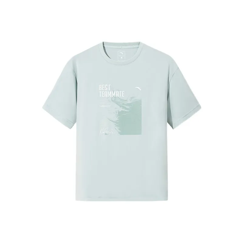 Anta Basketball Collection T Shirt Men's Sea Foam Cyan-0