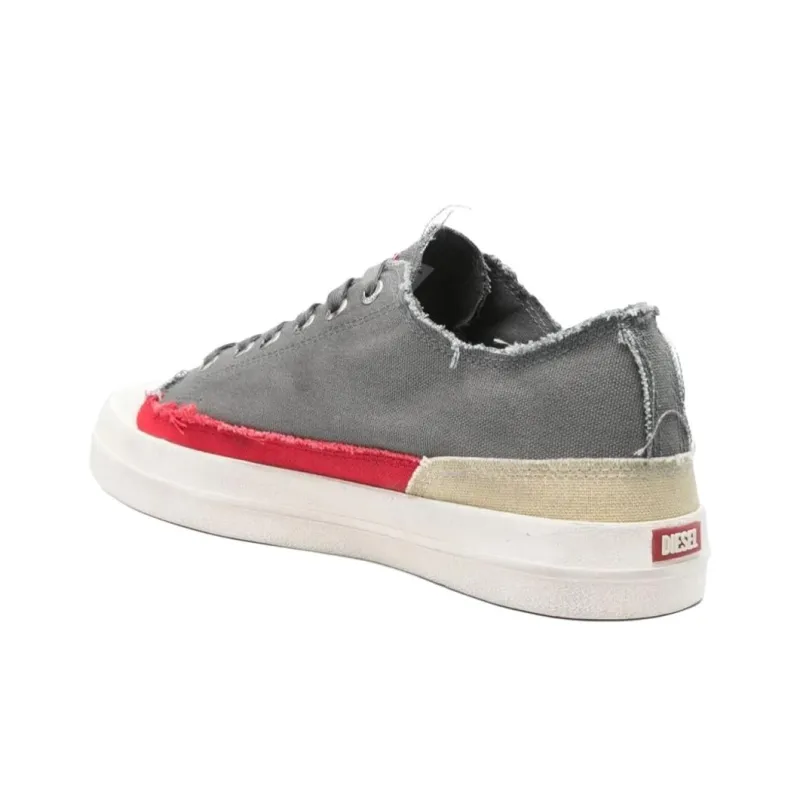 DIESEL S D Verse Low Top Canvas Shoes Men's Gray-3