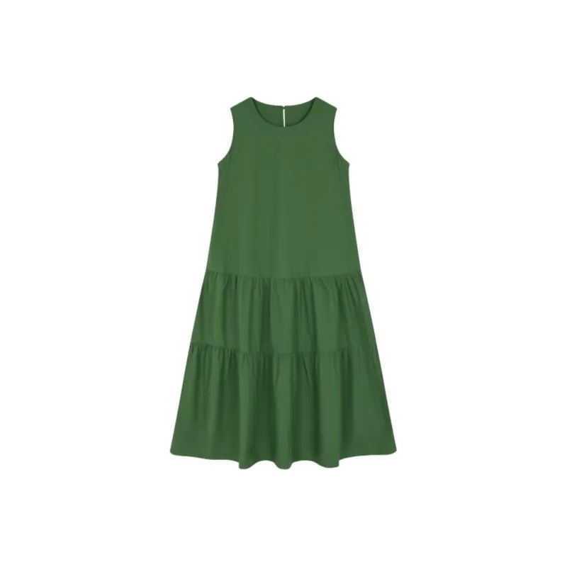 Mo Han Yi Mei Sleeveless Dress Women's Grass Green-0