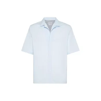 Brunello Cucinelli Cotton Camp collar Shirt