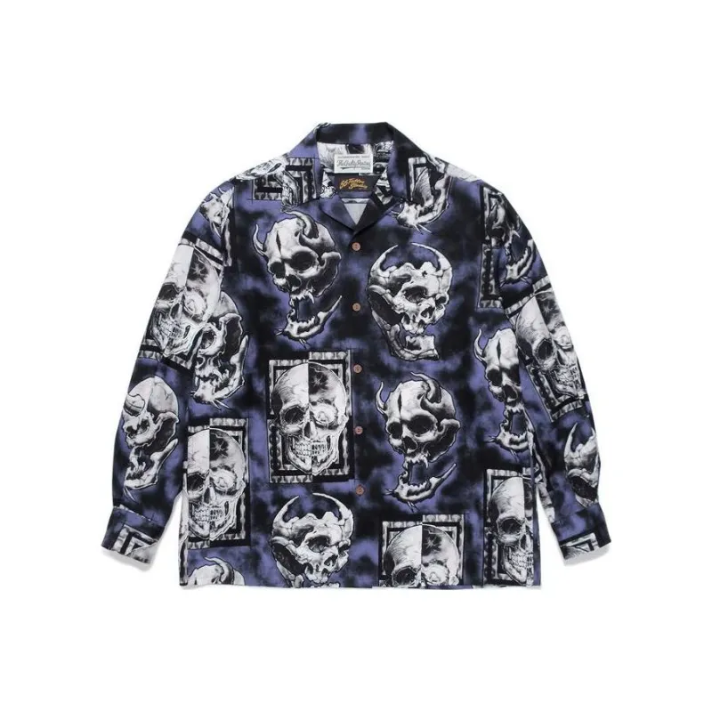 WACKO MARIA Shirts Men Marine Blue-0