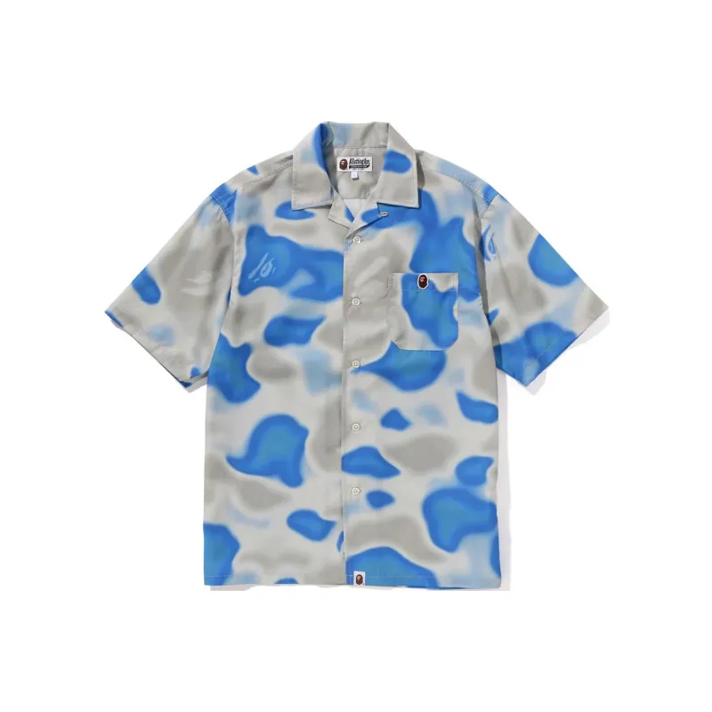 A BATHING APE Liquid Camo One Point Shirt-2