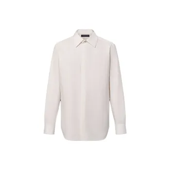 LOUIS VUITTON Long Sleeved Silk And Cotton Blend Evening Shirt