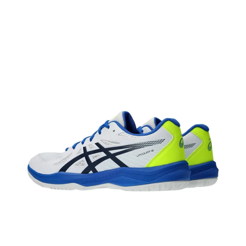 Asics Gel Upcourt 6 Slip Resistant Low Top Badminton Shoes Men's White Blue-4