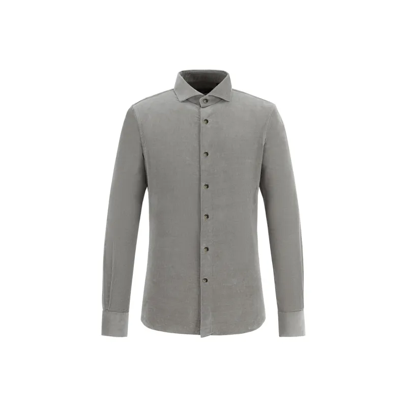LANBAO Shirts Men Light Gray-0