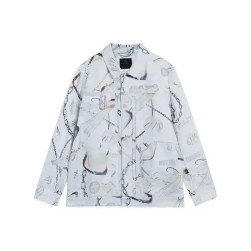 LiNing Shirt Men's White Gray All Over Print