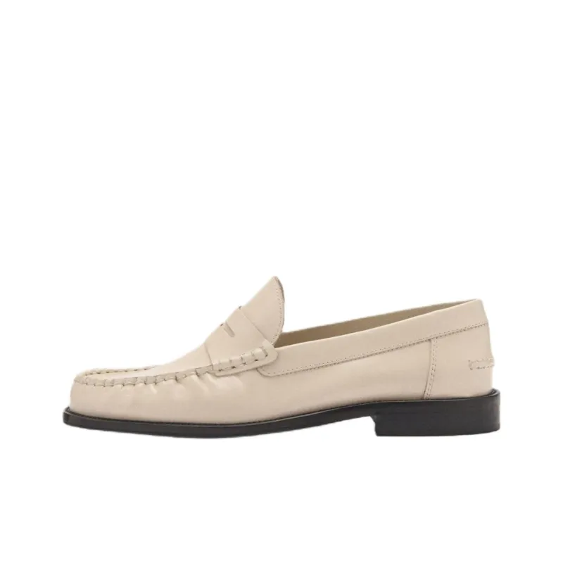 MANGO Loafers Women's Apricot/Dark Gray-0