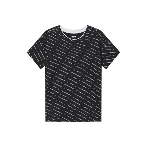 TOREAD T-Shirt cropped Men's Black Logo Print