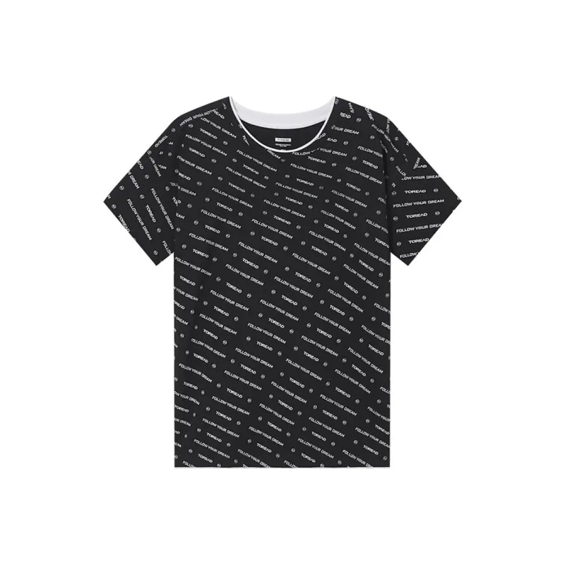 TOREAD T Shirt Men's Black Logo Print-0