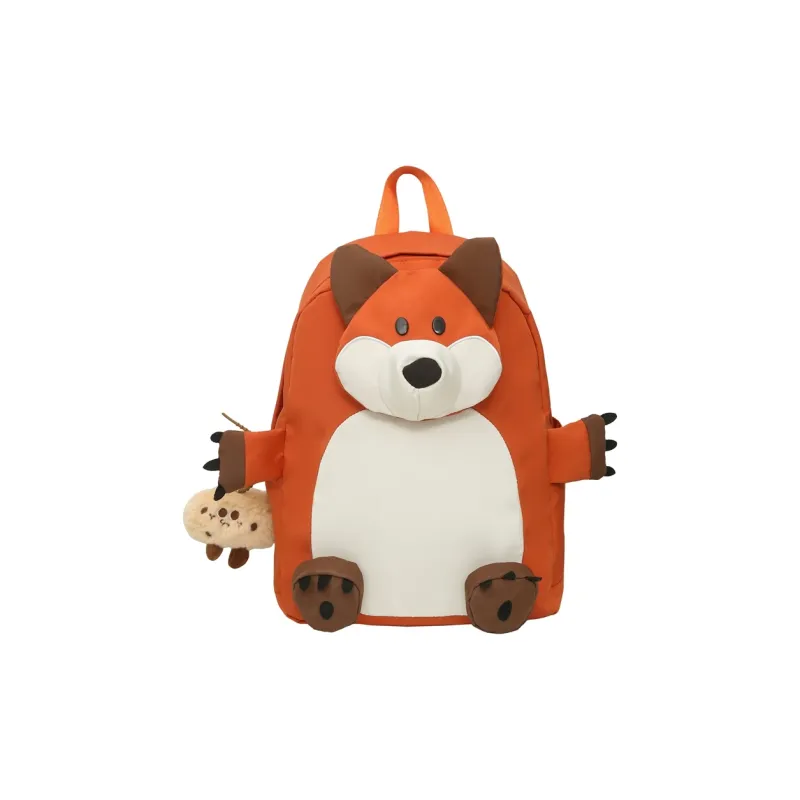 GOBLIN SHARKS 1759 Nylon Backpack Regular Unisex Khaki/Black/Orange-12