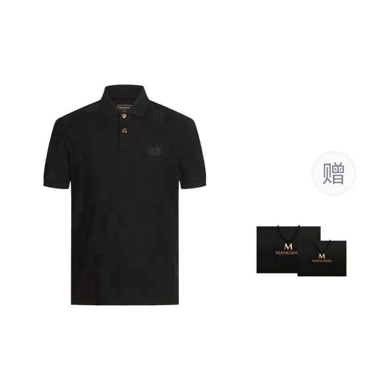 MANGANO Polo Shirts Men Black Comes With Brand Shopping Bag-2