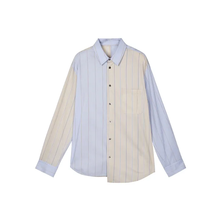 CROQUIS Shirts Unisex 981 Light Blue Stripes/Plaid-0