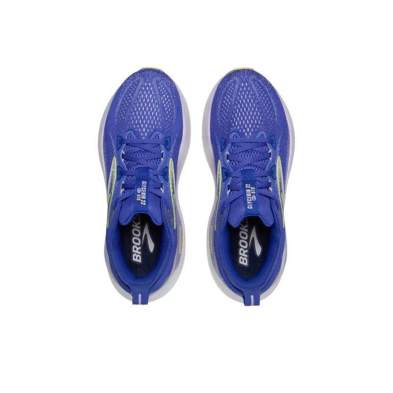 Brooks Glycerin GTS 22 Anti Slip Wear Resistant Low Top Casual Running Shoes Women's Blue-4