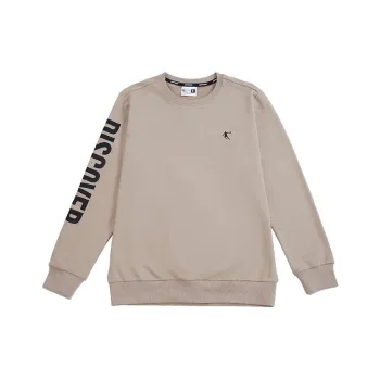 QIAODAN Sweatshirt Men's Beige Gray Khaki