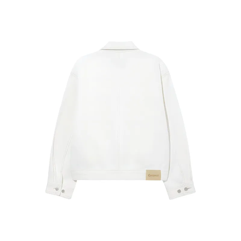 COVERNAT Denim Jacket Men's White-1