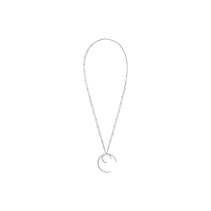 Emporio Armani 18K White gold Diamond Firmamento Necklace-1