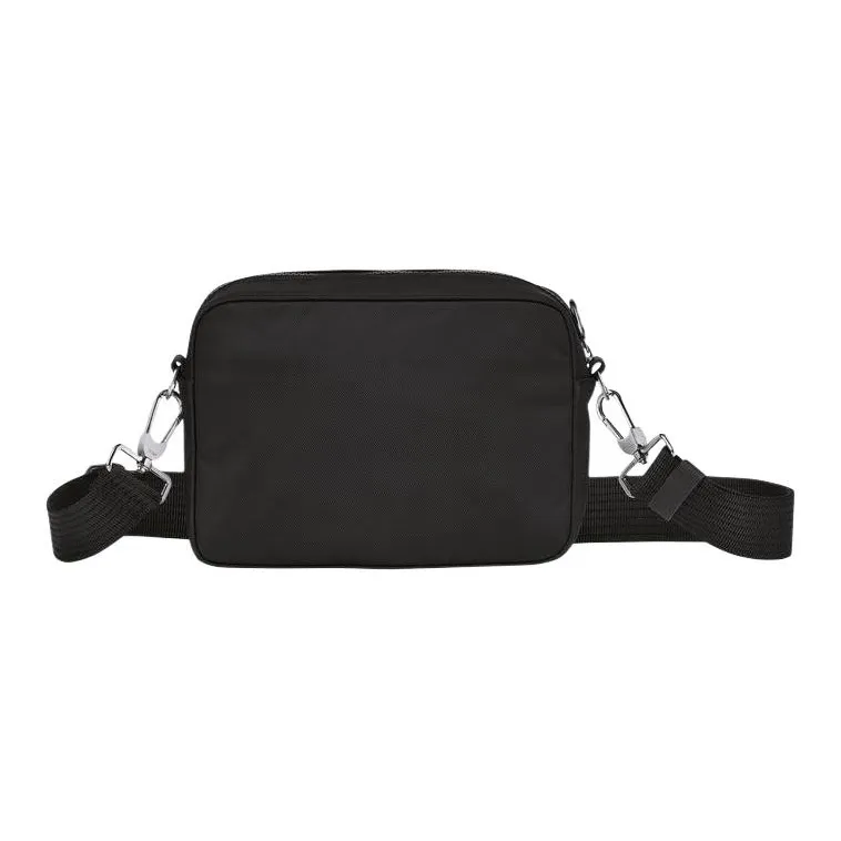 LONGCHAMP Le Pliage Energy Canvas With Cow Leather Small Square Bag Shoulder Bag, Crossbody Bag Men's Black-1