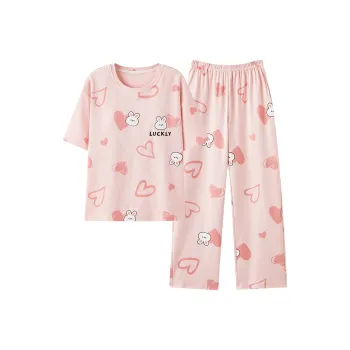 GOSO Pajama Set Women's Light Pink Red