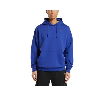 GYMSHARK CREST OVERSIZED HOODIE Sweatshirt Men's Wavy Blue