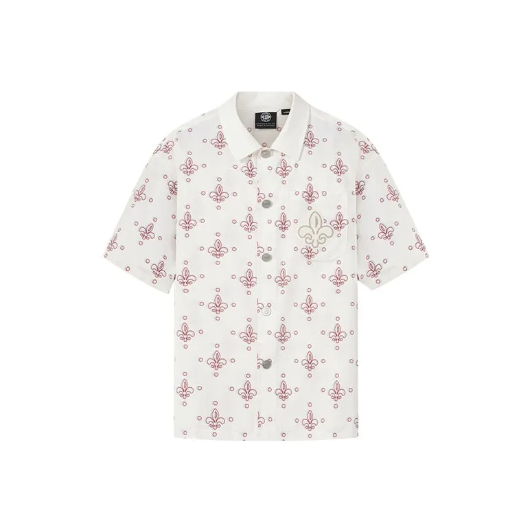 Palladium Shirt Unisex White Red Iris-0