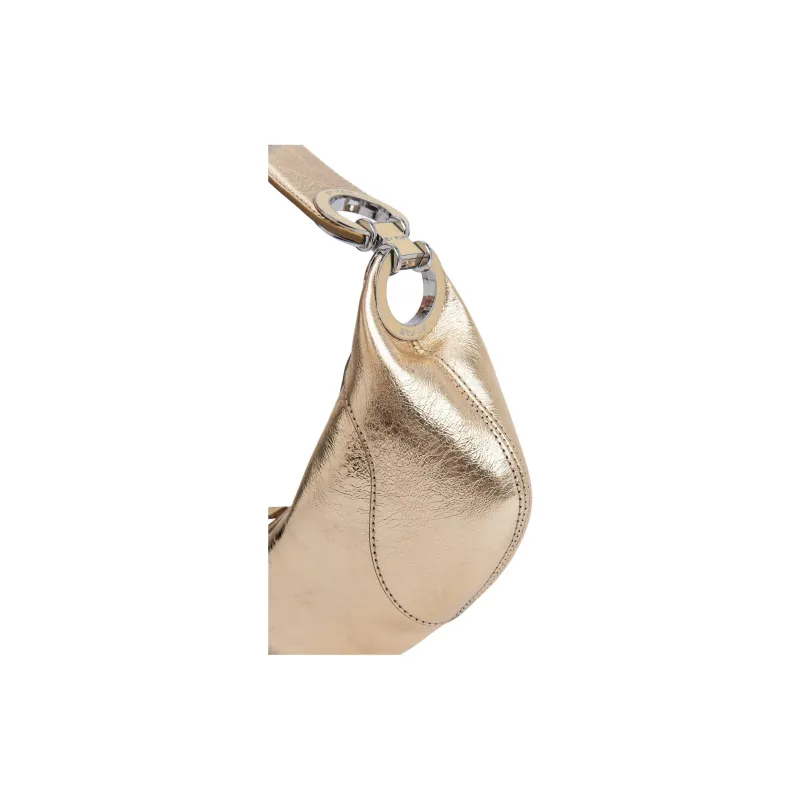 By Far Amira Lambskin Handbag Shoulder Bag Unisex Gold-2