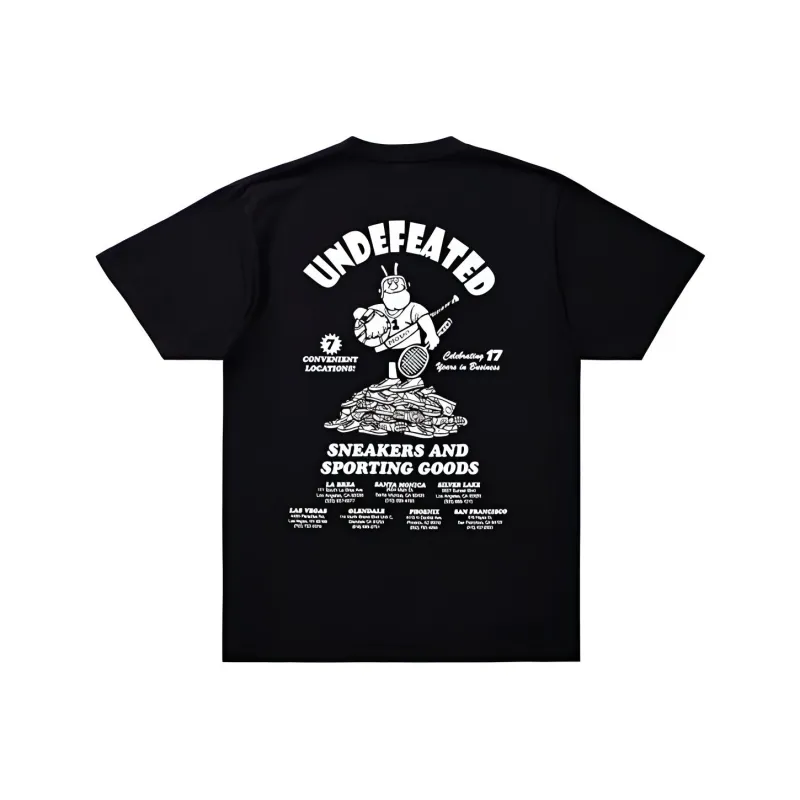UNDEFEATED Straight T Shirt Unisex Black-1