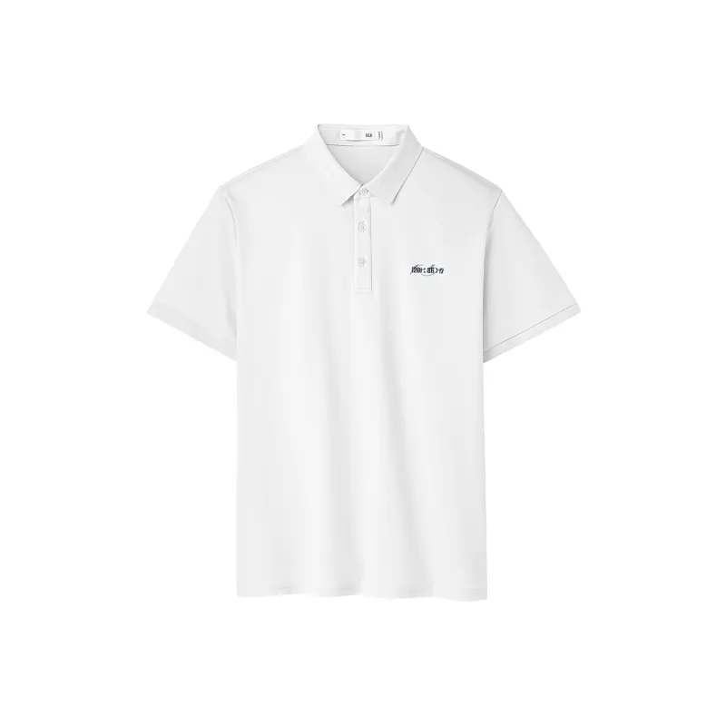 HLA Cooling Quick Dry Color Blocking Embroidery Classic Collar Pearl Beaded Short-Sleeved Polo Shirt Men's-9