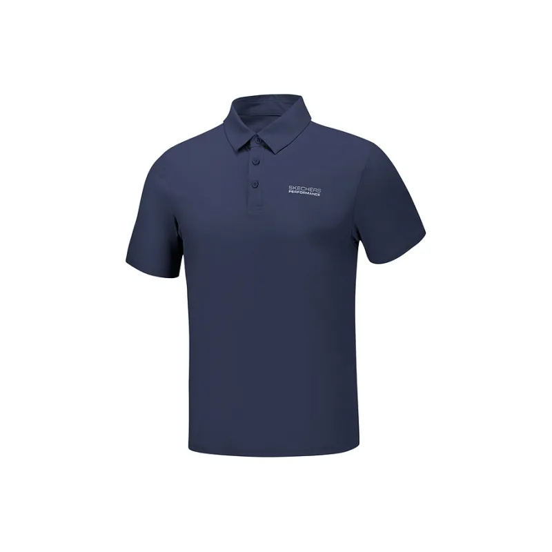 Skechers Polo Shirt Men's Marine Collegiate Blue-0