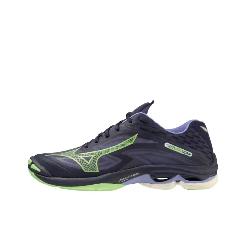 Mizuno Wave Lightning Z7 Shock Absorbers With Slip Resistant Features Low Top Training Shoes Unisex Purple Green