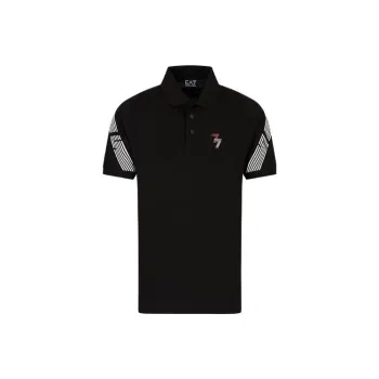 EMPORIO ARMANI EA7 SS23 Polo Shirt Men's Black