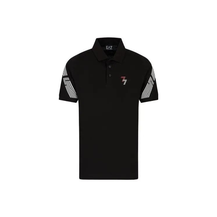 EMPORIO ARMANI EA7 SS23 Polo Shirt Men's Black-0