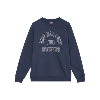 New Balance Graphic Collection French Terry Sweat Crew Sweatshirt Men's Marine Blue