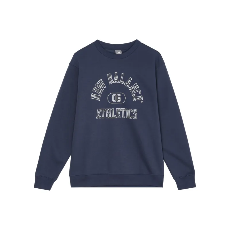 New Balance Graphic Collection French Terry Sweat Crew Sweatshirt Men's Marine Blue-0