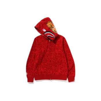 A BATHING APE Sweatshirts Men Red RDX