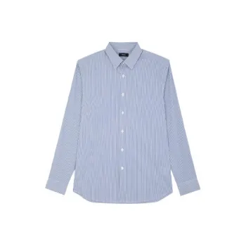 THEORY Shirts Men White Blue Mixed Color