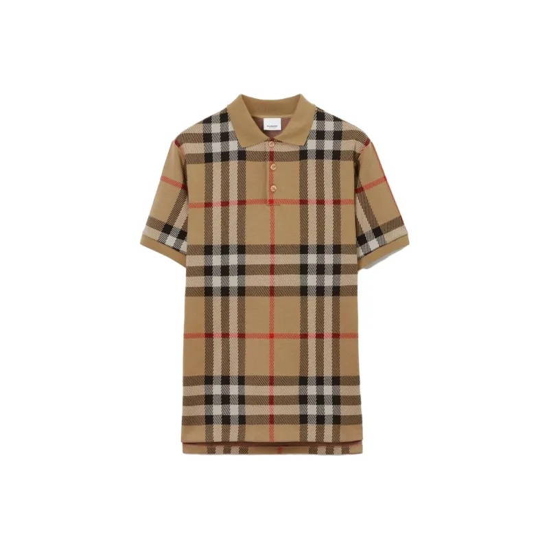 Burberry Check Cotton Jacquard Polo Shirt-0